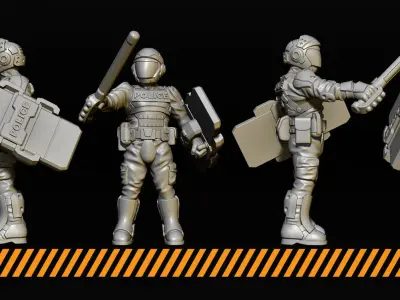 Street cops 3D print model