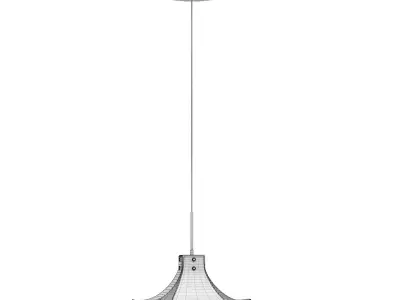 Fleur B pendant light with shade 3D model