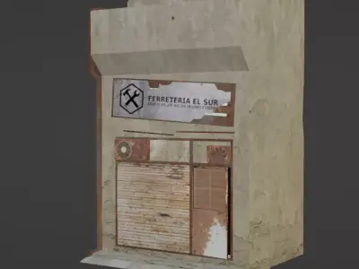 Low Poly Hardware Store  PSX Style Retro Game Asset Low-poly 3D model