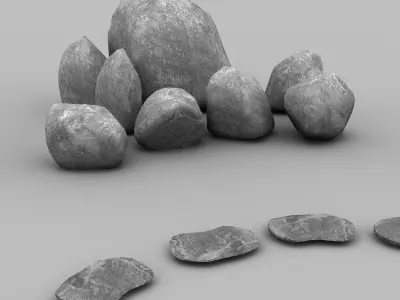 Garden Stones 3D model