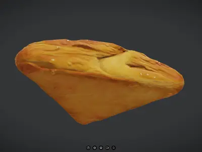 Puff Pastry Low-poly 3D model