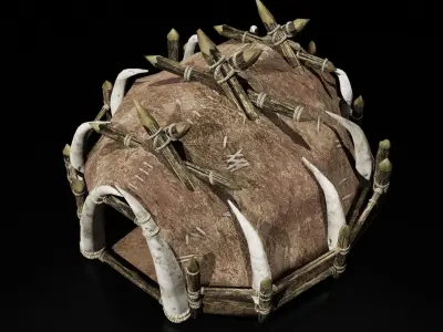 orc hut-house Low-poly 3D model