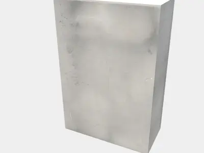 Cabinet with Glass Doors Low-poly 3D model