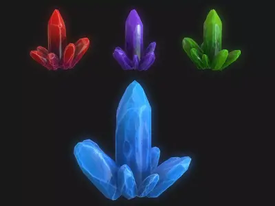 Stylized Crystal Low-poly 3D model purchase