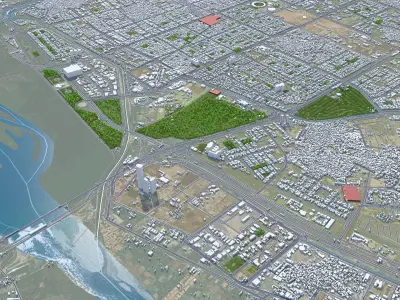 Noida City Uttar Pradesh India Low-poly 3D model