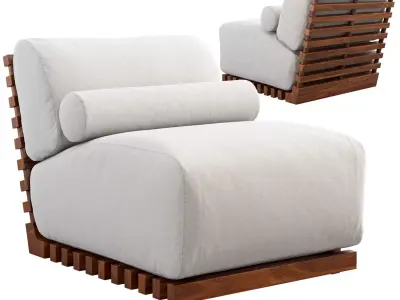 Beltempo Trimmer 1 Seater Sofa 3D model