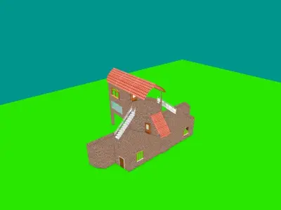 Antiq house Low-poly 3D model