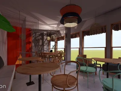 Bohemian Coffee Shop 3D model