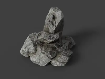 Rock 6-4 Low-poly 3D model