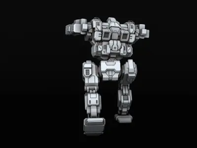 BlackJack futuristic robot 3D print model