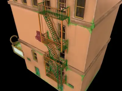 Stylized cinema Low-poly 3D model