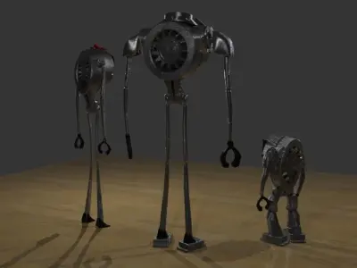 Robot Family 3D model