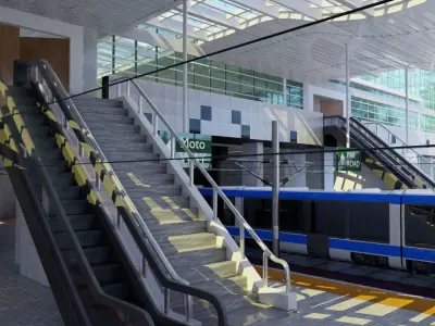 Train station 3D model