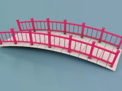 Cartoon Bridge 6 3D model