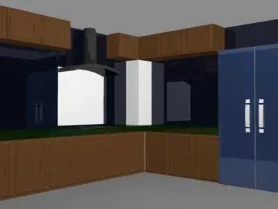 MODULAR KITCHEN II Low-poly 3D model