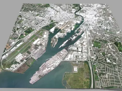 Cityscape Belfast Ireland 3D model
