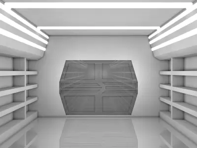 Sci Fi Corridor 3D model 55