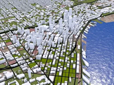 Seattle City Of USA Low-poly 3D model