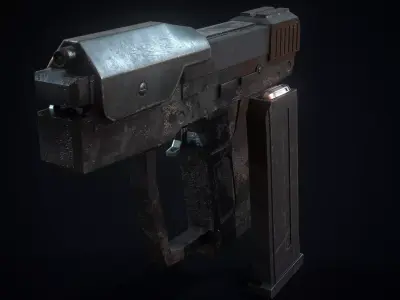 Sci Fi Gun Pistol Low-poly 3D model purchase