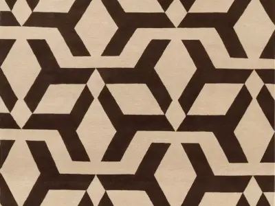 Carpet geometric rug 3D model