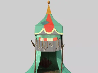 Carnival Tent Low-poly 3D model