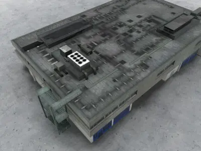 EDDF Building 1 Low-poly 3D model