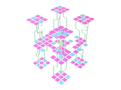 AI Generative Network Icon v1 003 Low-poly 3D model