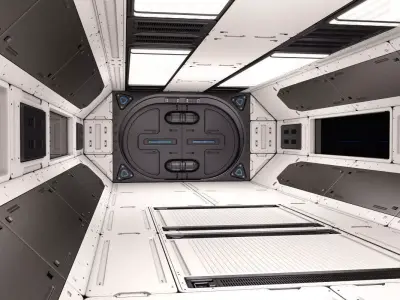 Sci Fi Corridor 02 3D model