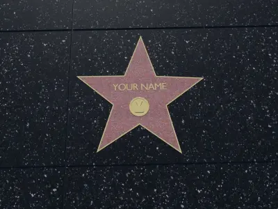 Hollywood Walk Of Fame Star Low-poly 3D model