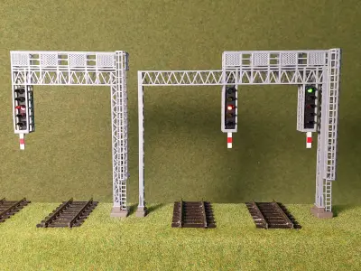 H0 scale PKP single Signal Bridge - resin 3D print model