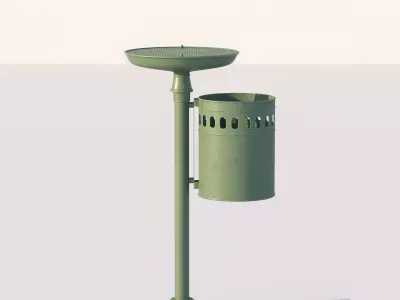 vienna public ashtray dustbin 3D model