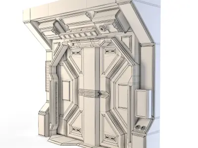 Space Station Entry Door 3D model