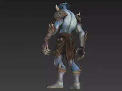 Armored Humanoid Monster Variant 3D Model 3D model