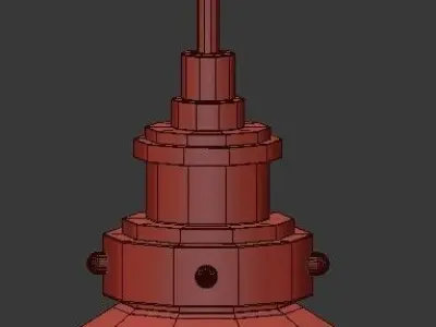 Untitled hanging lamp with four bowls 3D model