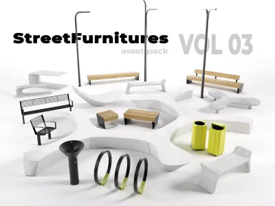Street Furniture Asset Pack -03- 3D model