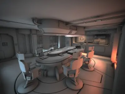 Spaceship Interior HD 1 3D model