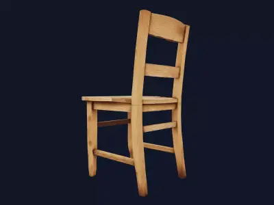Wooden Chair  3D model buy