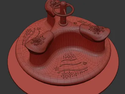 kids playground THE SPINNING ROUNDABOUT JIN-0416  3D model