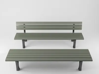 Urban Public Benches - city of Munich 3D model