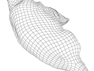 Steak pork loin Low-poly 3D model