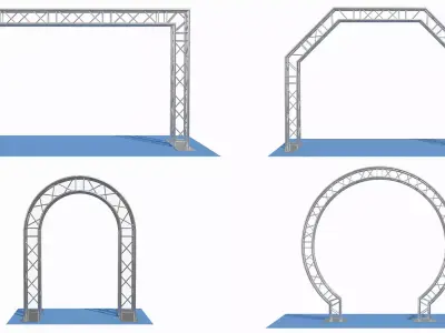 Modular Event Truss Arch Collection 3D Model Pack