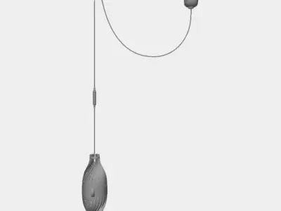 Lustre decentre BulM S by lairial luminaire bordeaux Free 3D model