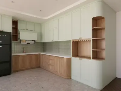 Classic L Shape Kitchen Cabinet  SketchUp Model 3D model