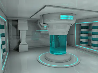 Sci fi Room 3D model 76