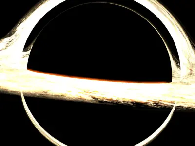 Black Hole Gargantua Interstellar Free low-poly 3D model