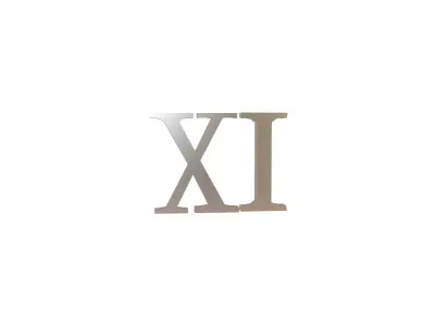 Roman Numerals 11 v1 003 Low-poly 3D model