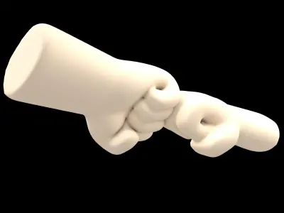 Fist Bump Icon v1 001 Low-poly 3D model