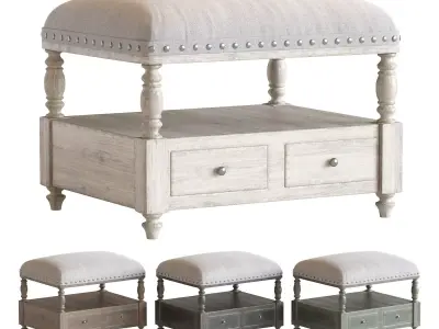 Pouf Bailor Uttermost 3D model