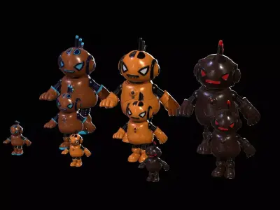 Minirobotic8Pack3 Low-poly 3D model
