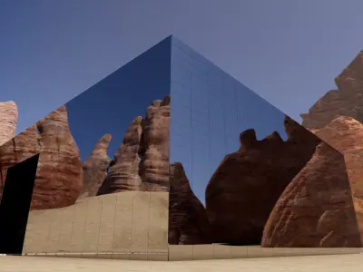  Hi Res 3D Model of Maraya Hall- AlUla Saudi Arabia 3D model